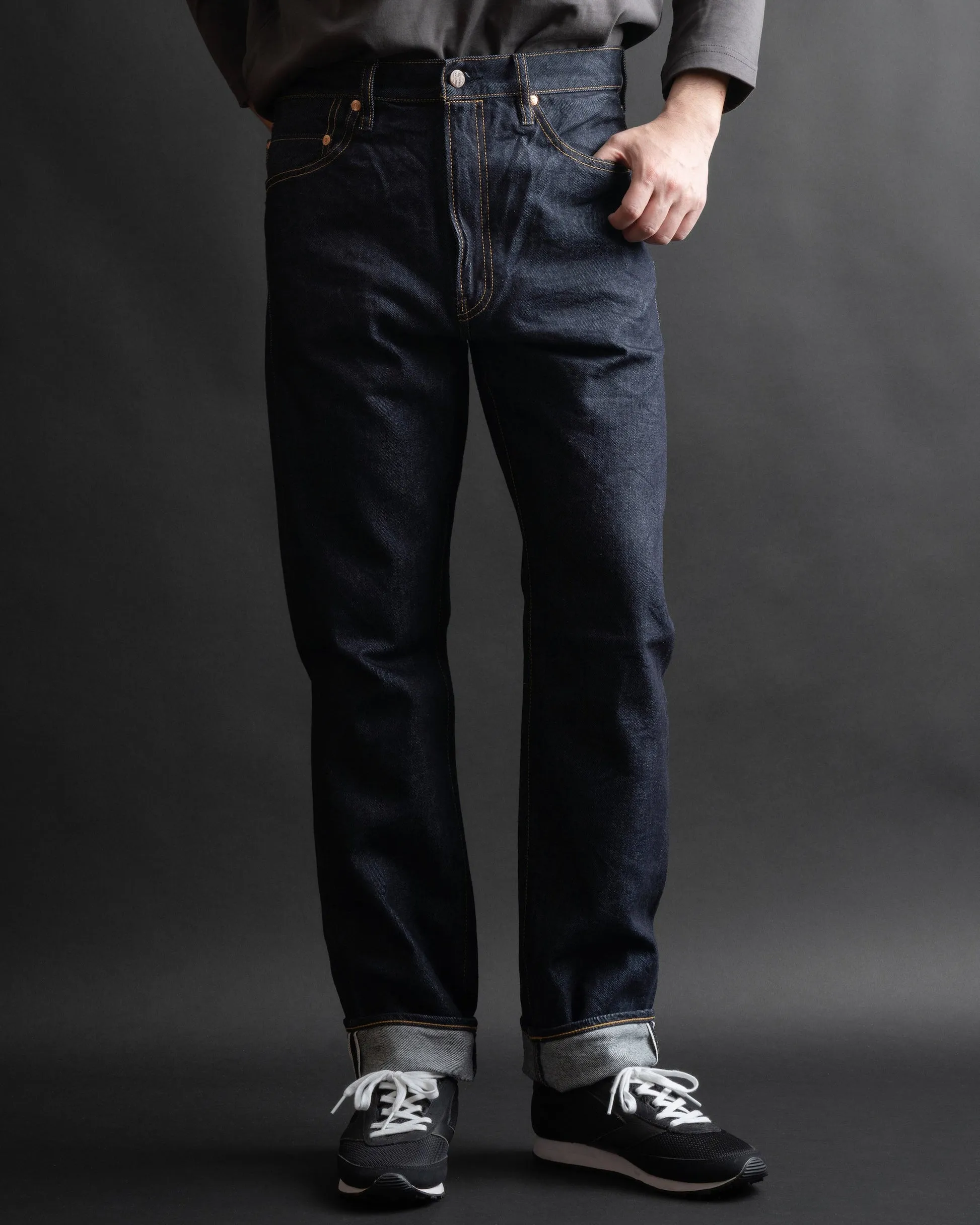 Big John M104SZ Super Zero Tapered Fit Selvedge Mens Jeans - Indigo Onewash