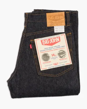 Big John M104SZ Super Zero Tapered Fit Selvedge Mens Jeans - Indigo Onewash