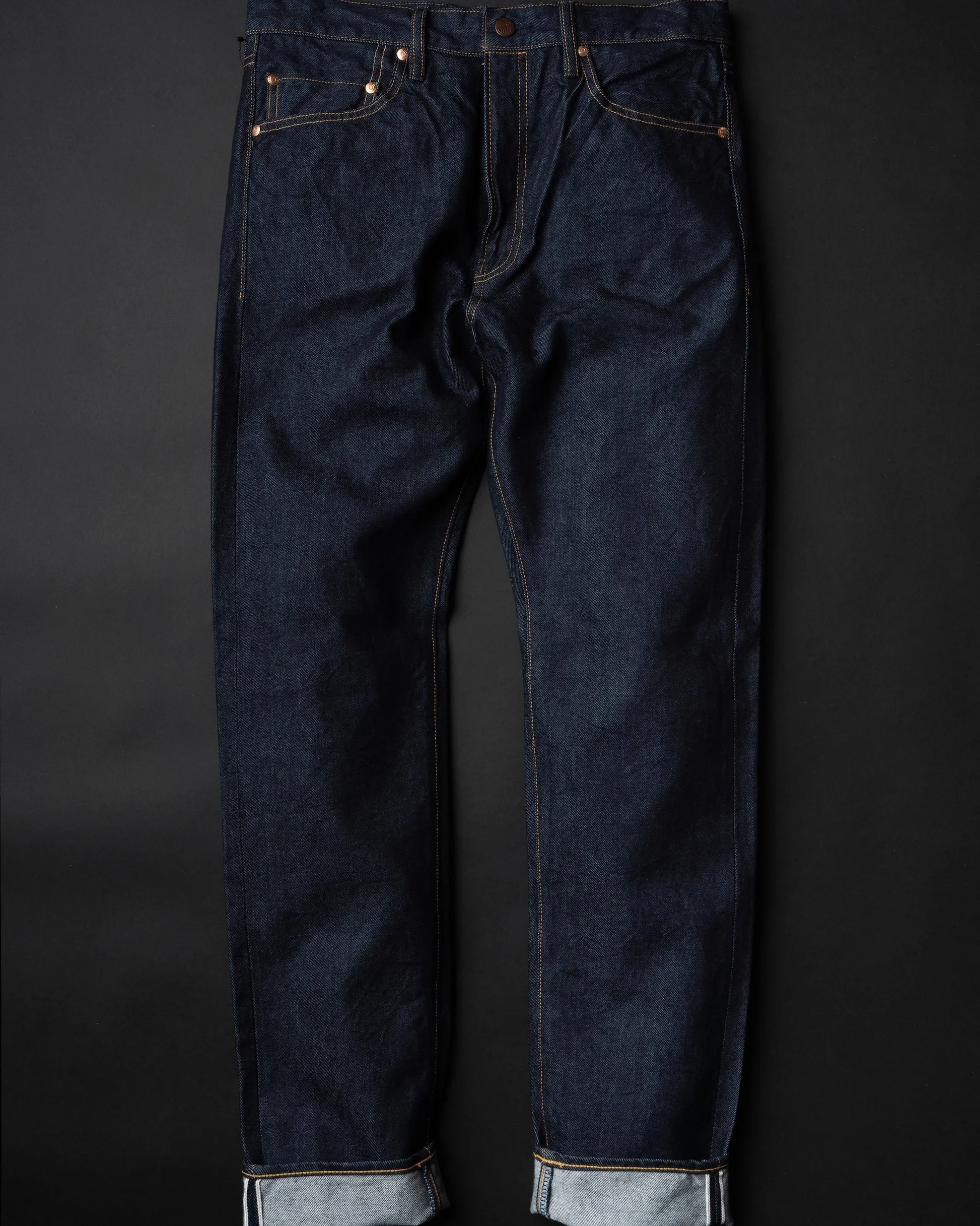 Big John M104SZ Super Zero Tapered Fit Selvedge Mens Jeans - Indigo Onewash