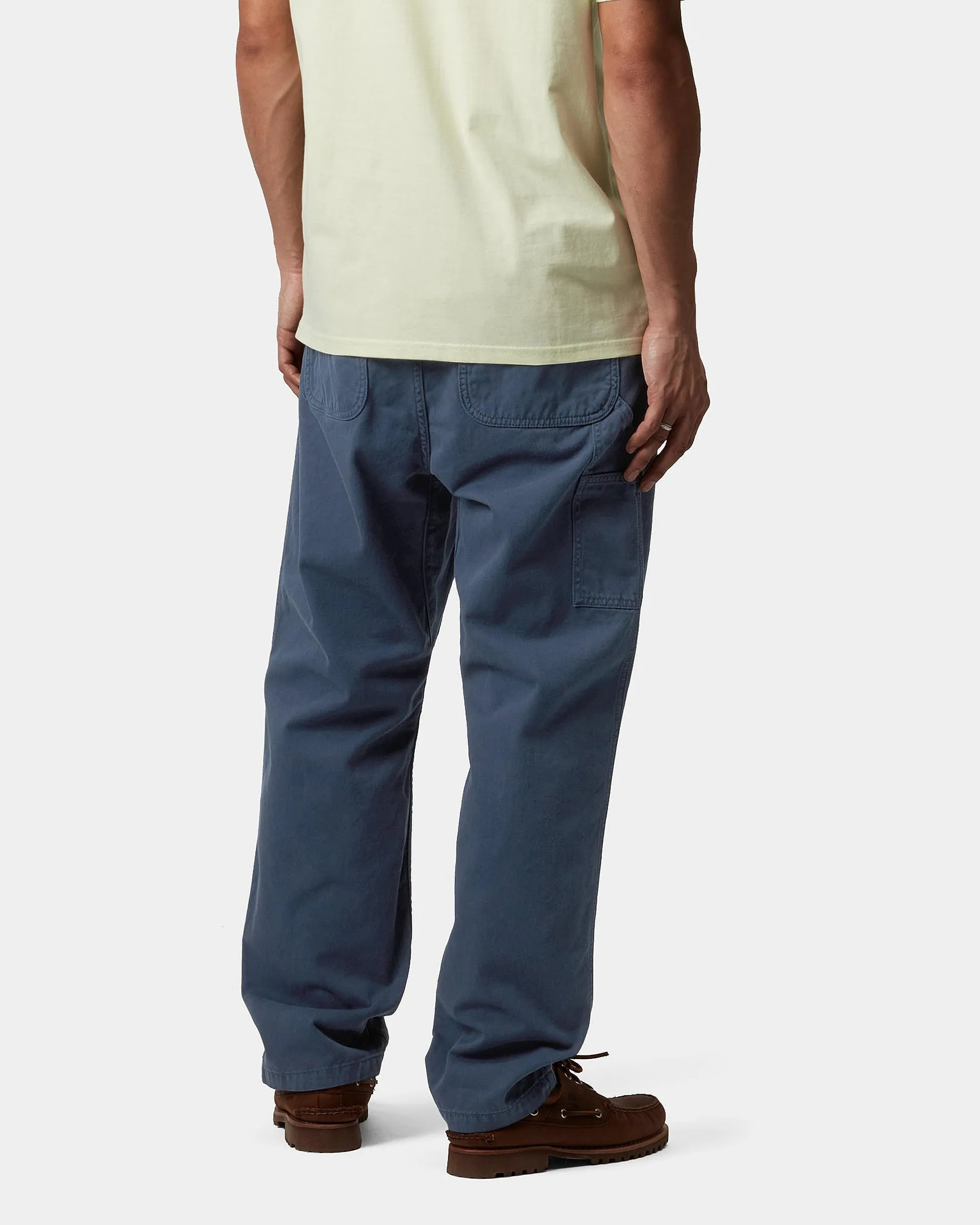 Carhartt WIP Flint Pant Regular Tapered Mens Trousers - Dusky Blue Garment Dyed