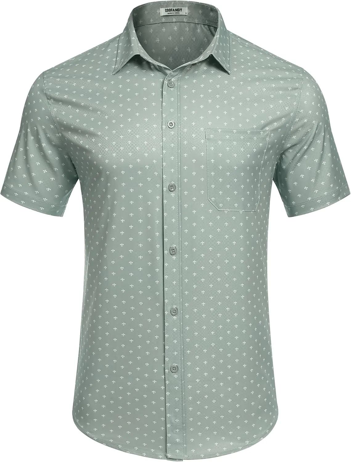 COOFANDY Mens Casual Dress Shirt Short Sleeve Wrinkle Free Dress Shirt Business Casual Shirts