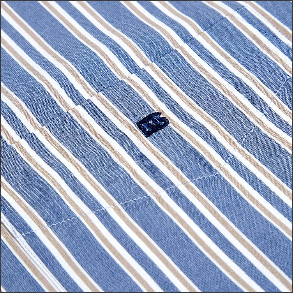 Drifter Geneva Blue Stripe LS Shirt