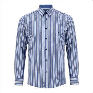 Drifter Geneva Blue Stripe LS Shirt