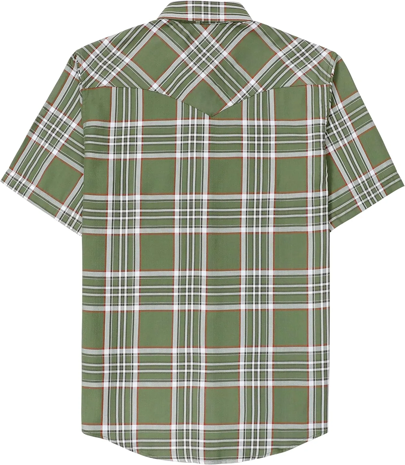 Dubinik50% Viscose derived from Bamboo,50% Polyester Mens Short Sleeve Western Cowboy Pearl Snap Casual Plaid Shirts for Men