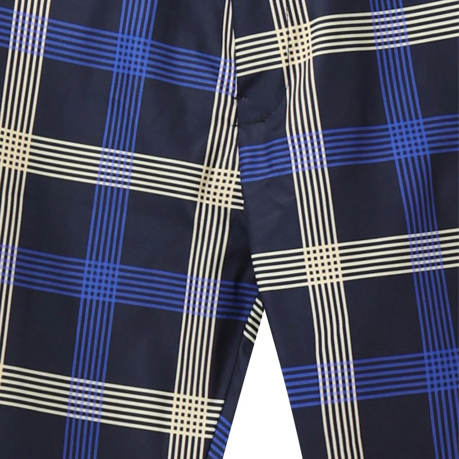 Finelylove Mens Dress Pants Slim Fit Flat Front Casual Plaid Pants Stretch Tapered Business Work Pants Chino Trousers