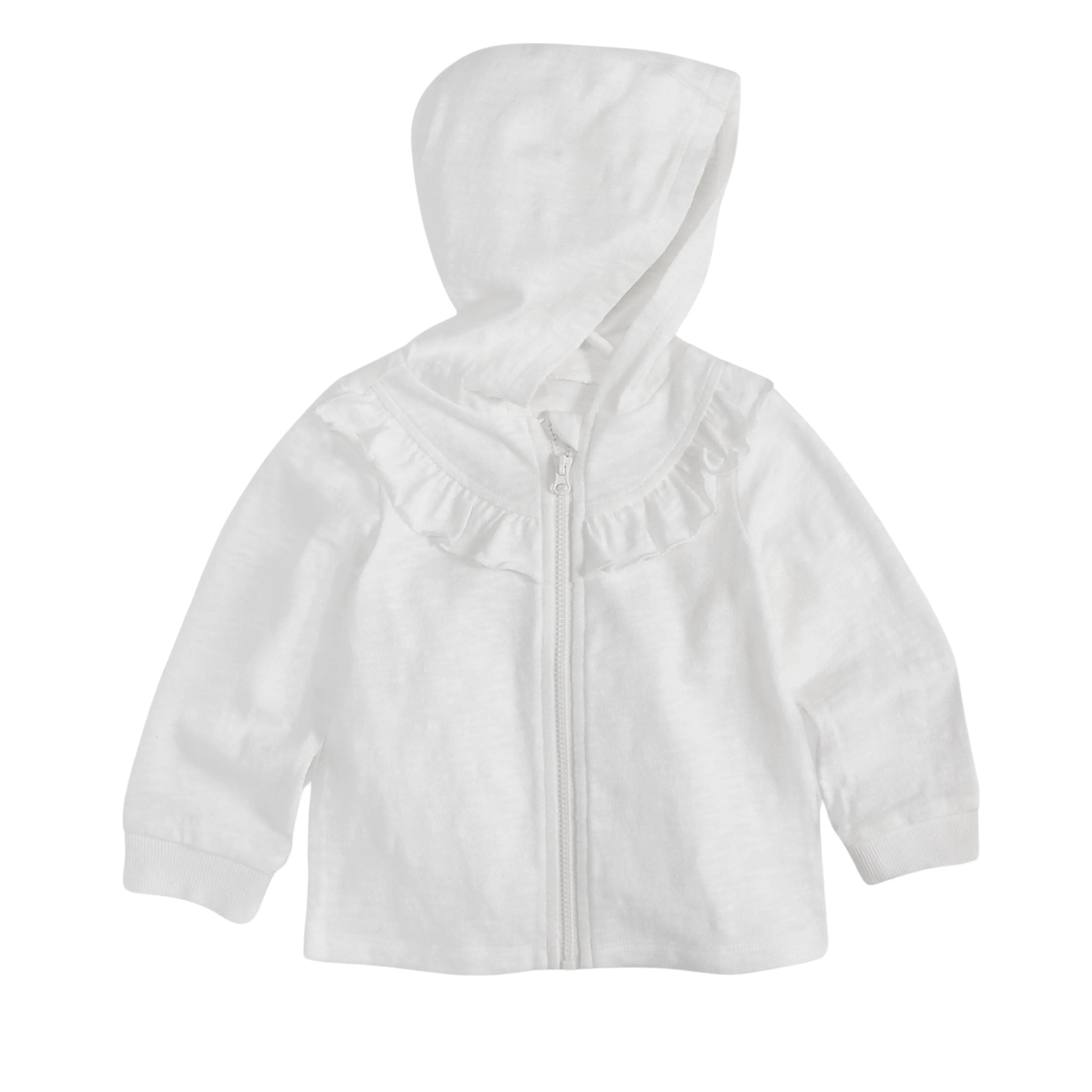 FIRST IMPRESSIONS - Baby Girls Ruffled Hoodied jacket