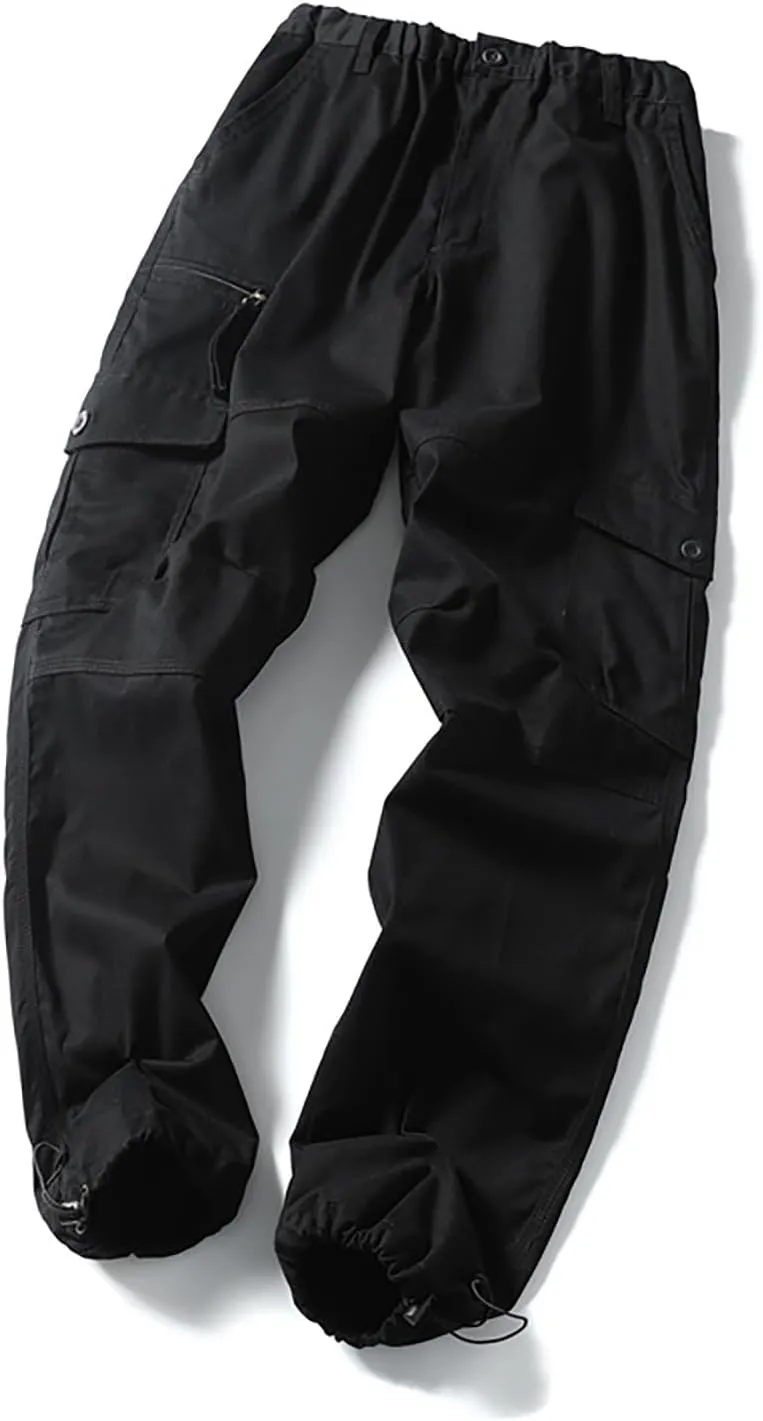 GOFULY Men Cargo Pants Multi Pockets Baggy Pants Ripstop Stretch Hunting Sweatpants Travel Hunting Pants Outdoor