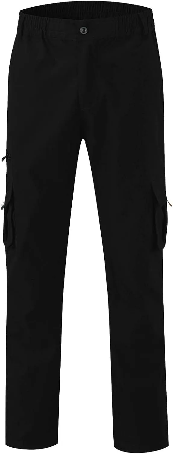 GOFULY Men Cargo Pants Multi Pockets Baggy Pants Ripstop Stretch Hunting Sweatpants Travel Hunting Pants Outdoor