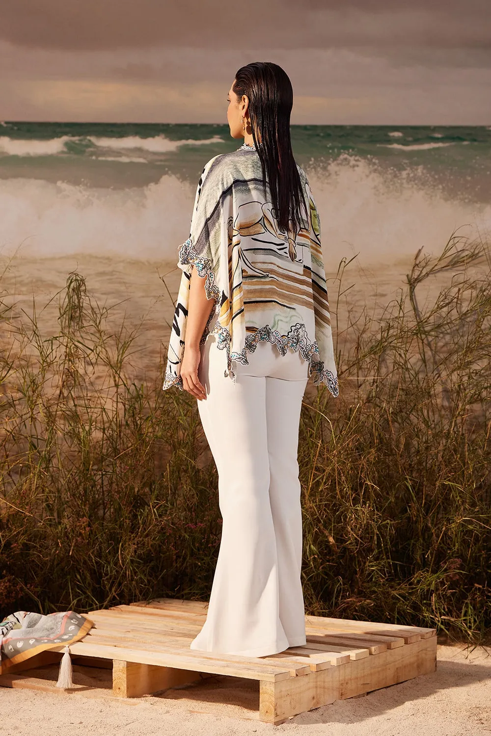 Ivory Flared Trouser
