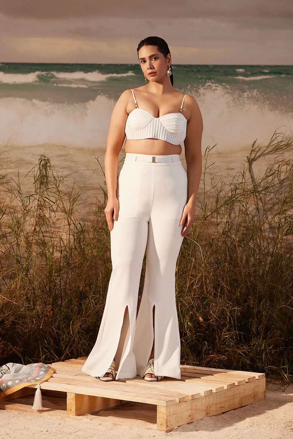 Ivory Flared Trouser