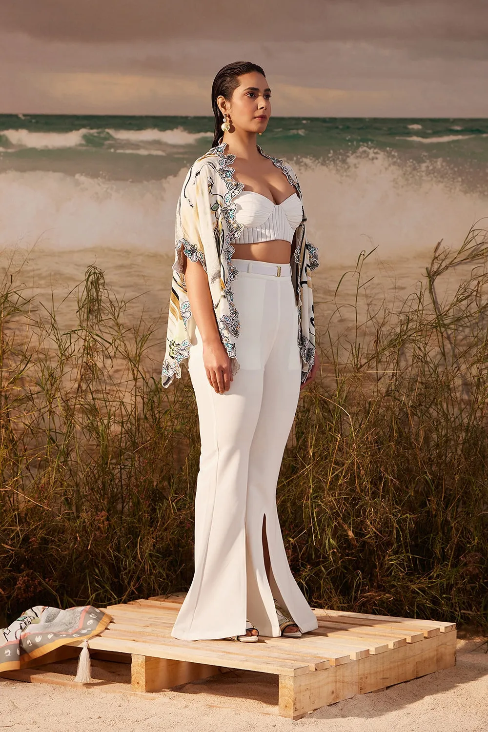 Ivory Flared Trouser