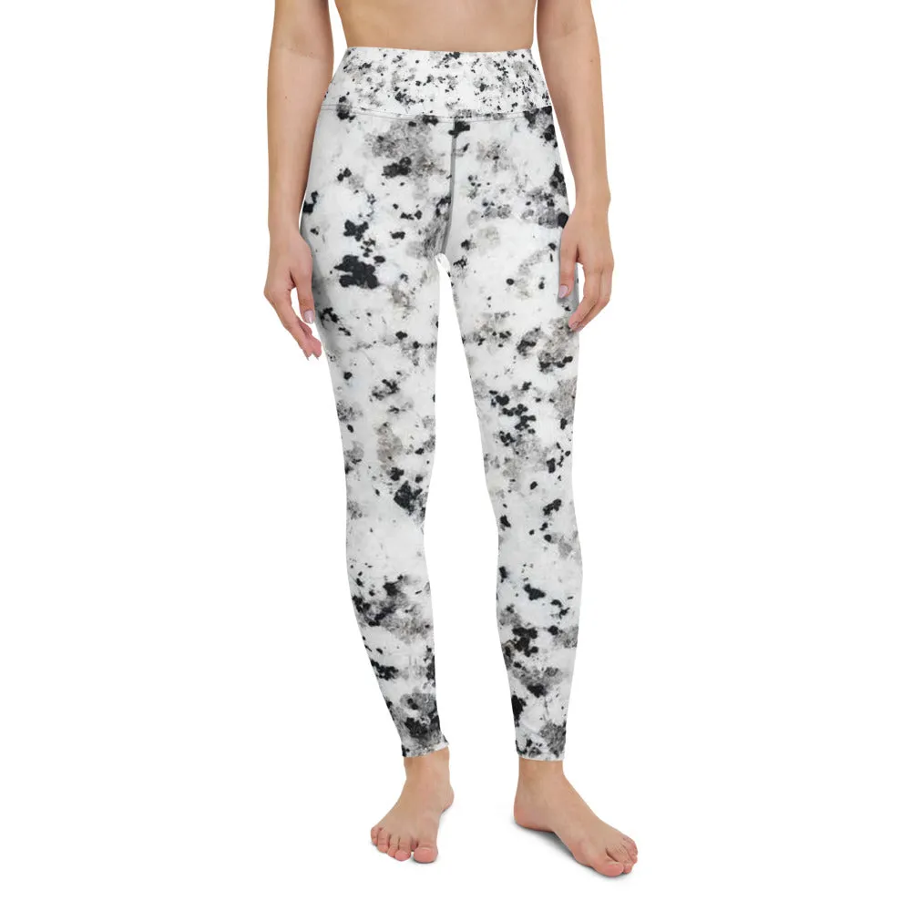'Marble' full-length yoga leggings