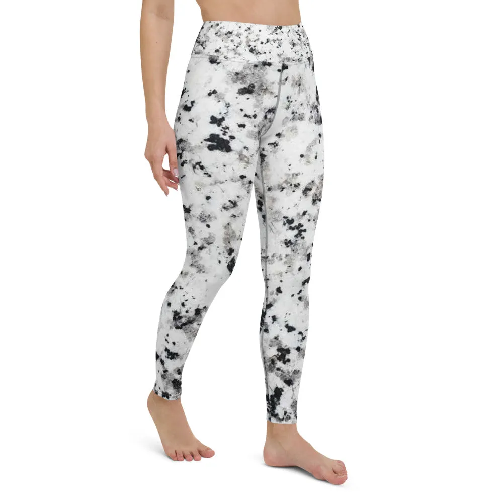 'Marble' full-length yoga leggings