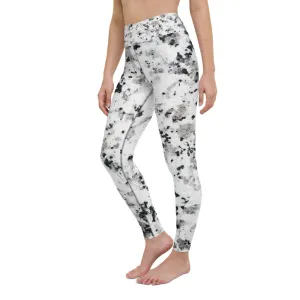'Marble' full-length yoga leggings