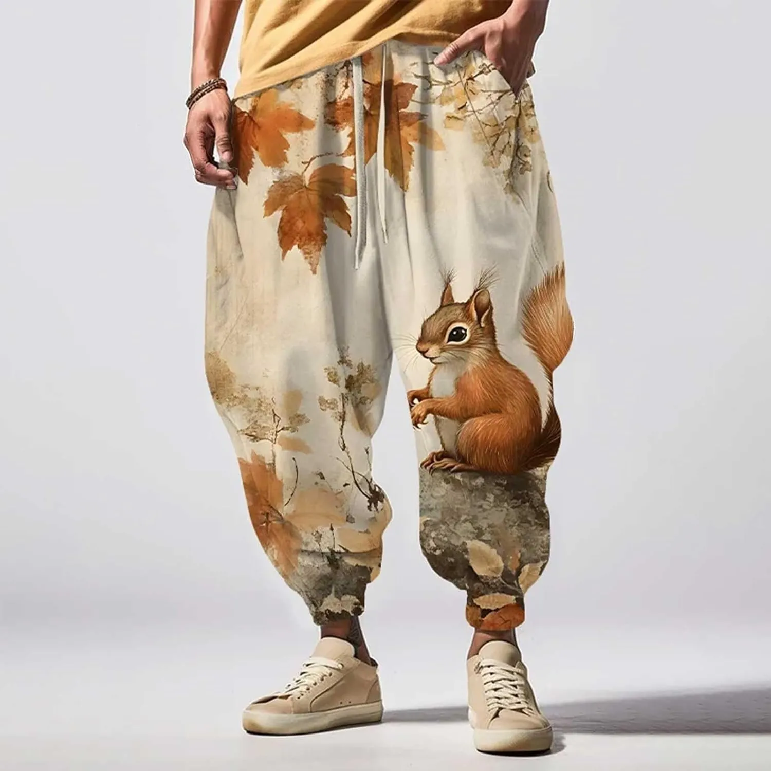 Men Hippih Harem Pants Fashion Street Feel Casual Sweatpants Mens Athletic Pants Hammer Pants Men's Yoga