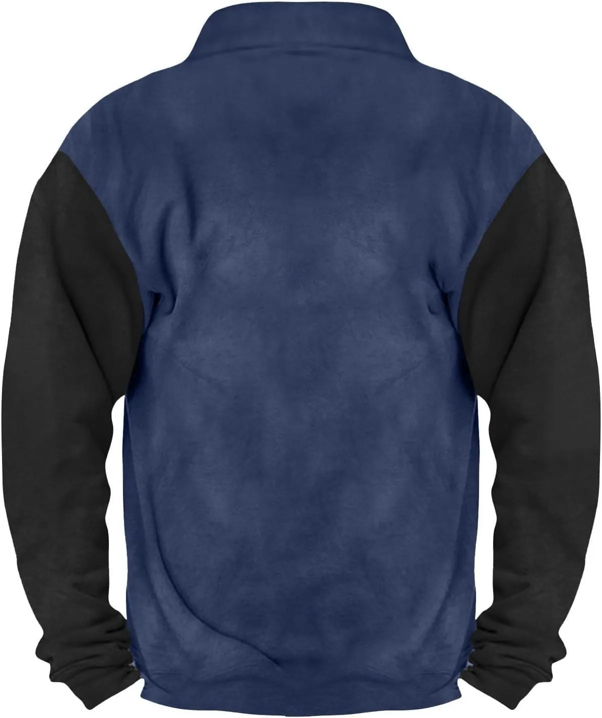 Men's Autumn Winter Sweatshirt Plush Stand Collar Tops Half Zipper Patchwork Pullover Fashion Casual Long Sleeve Top