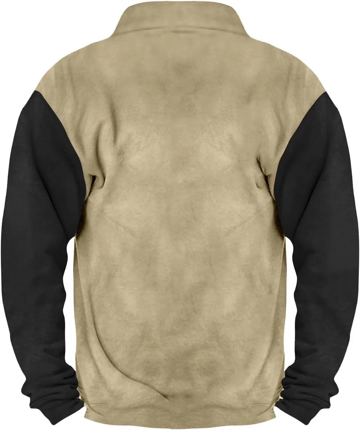 Men's Autumn Winter Sweatshirt Plush Stand Collar Tops Half Zipper Patchwork Pullover Fashion Casual Long Sleeve Top