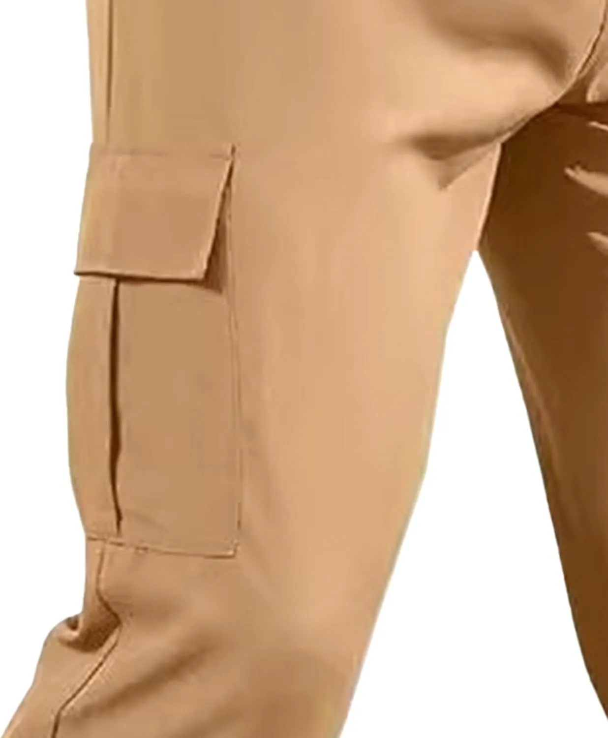 Mens Chinos Slim Fit Pocket Pants Regular Fit Casual Cargo Joggers Tapered Dress Comfort Solid Trousers