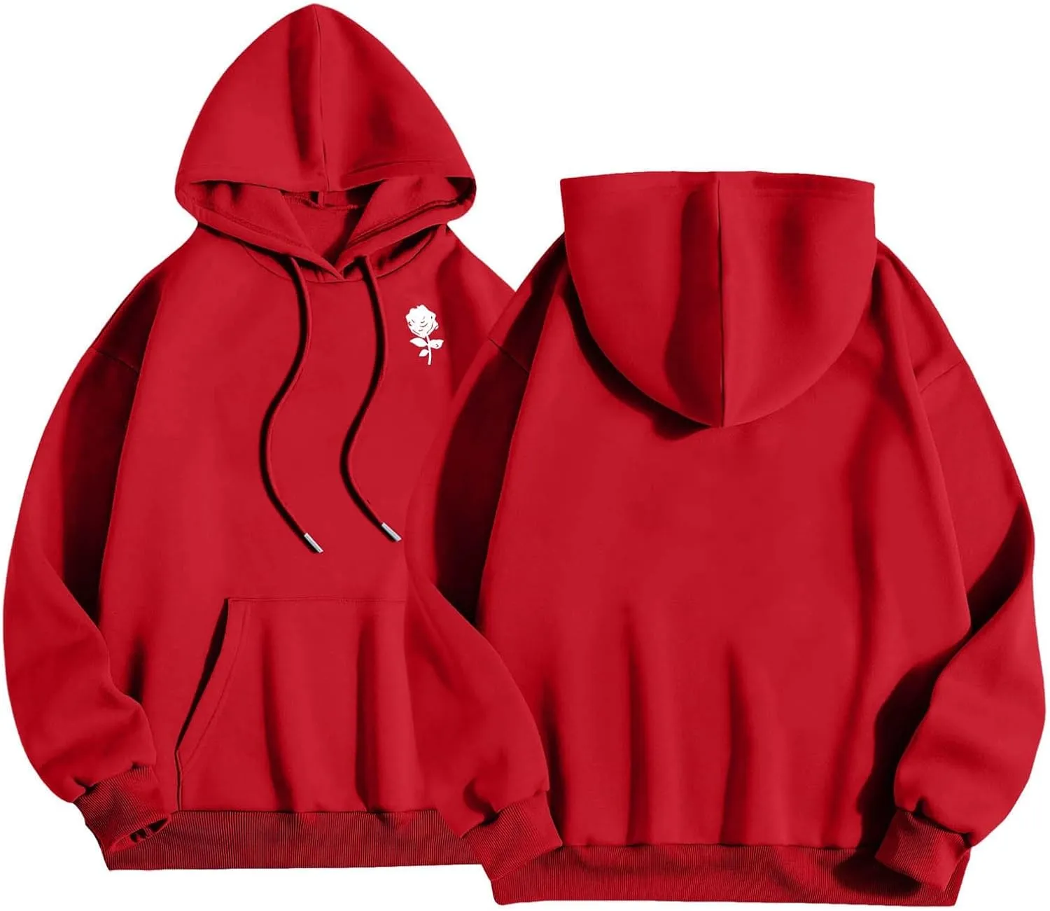 Men's Fashion Loose Sweatshirt Graphic Hoodies for Men Pullover Sweatshirt 2024 Long Sleeve Drawstring Casual Hooded