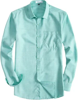 Mens Long Sleeve Casual Fancy and Stylish Linen Blended Shirts