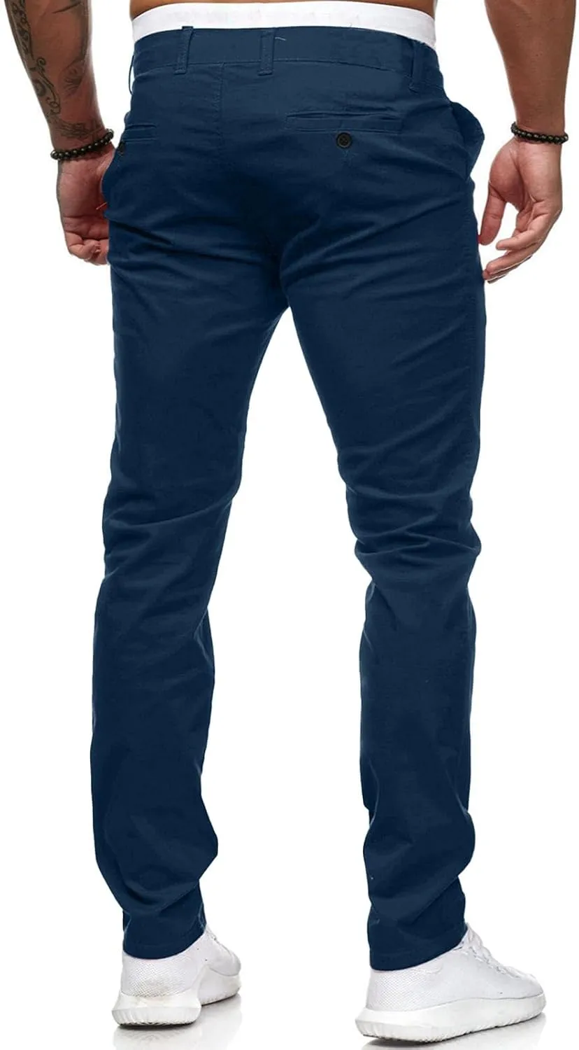Mens Slim Fit Dress Pants Business Casual Work Suit Pants Formal Dress Trousers Comfort Stretch Flat-Front Chino Golf Pants