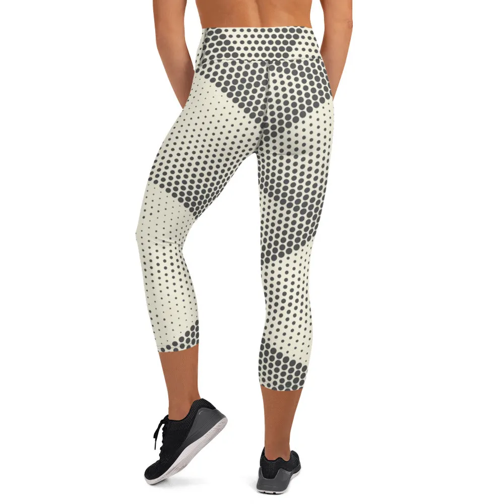 MMD Black Dotted Capri Leggings