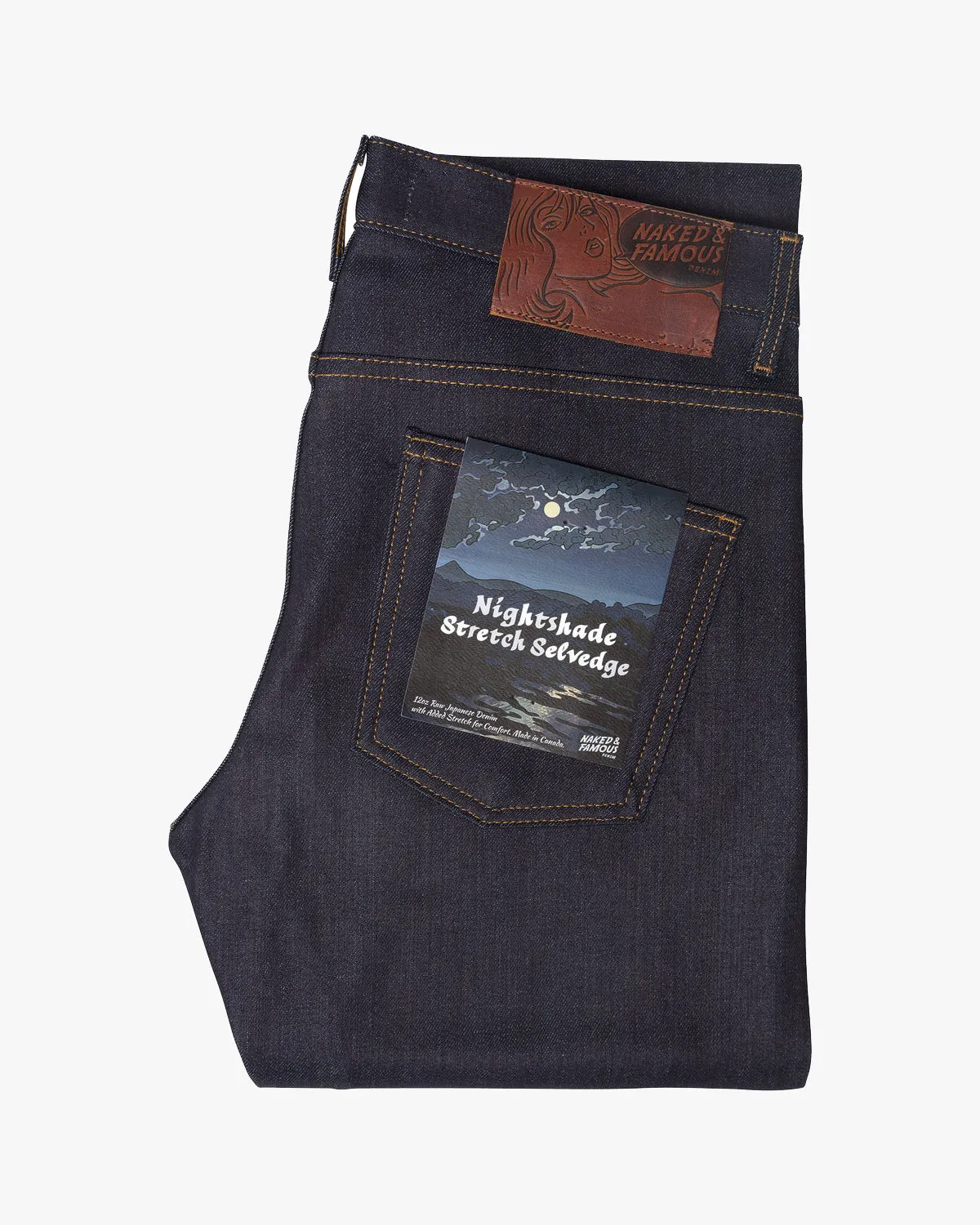 Naked & Famous Denim Super Guy Skinny Mens Jeans - Nightshade Stretch Selvedge