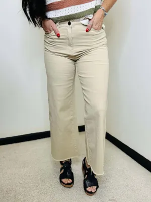 Oliver Khaki Wide Leg Pants