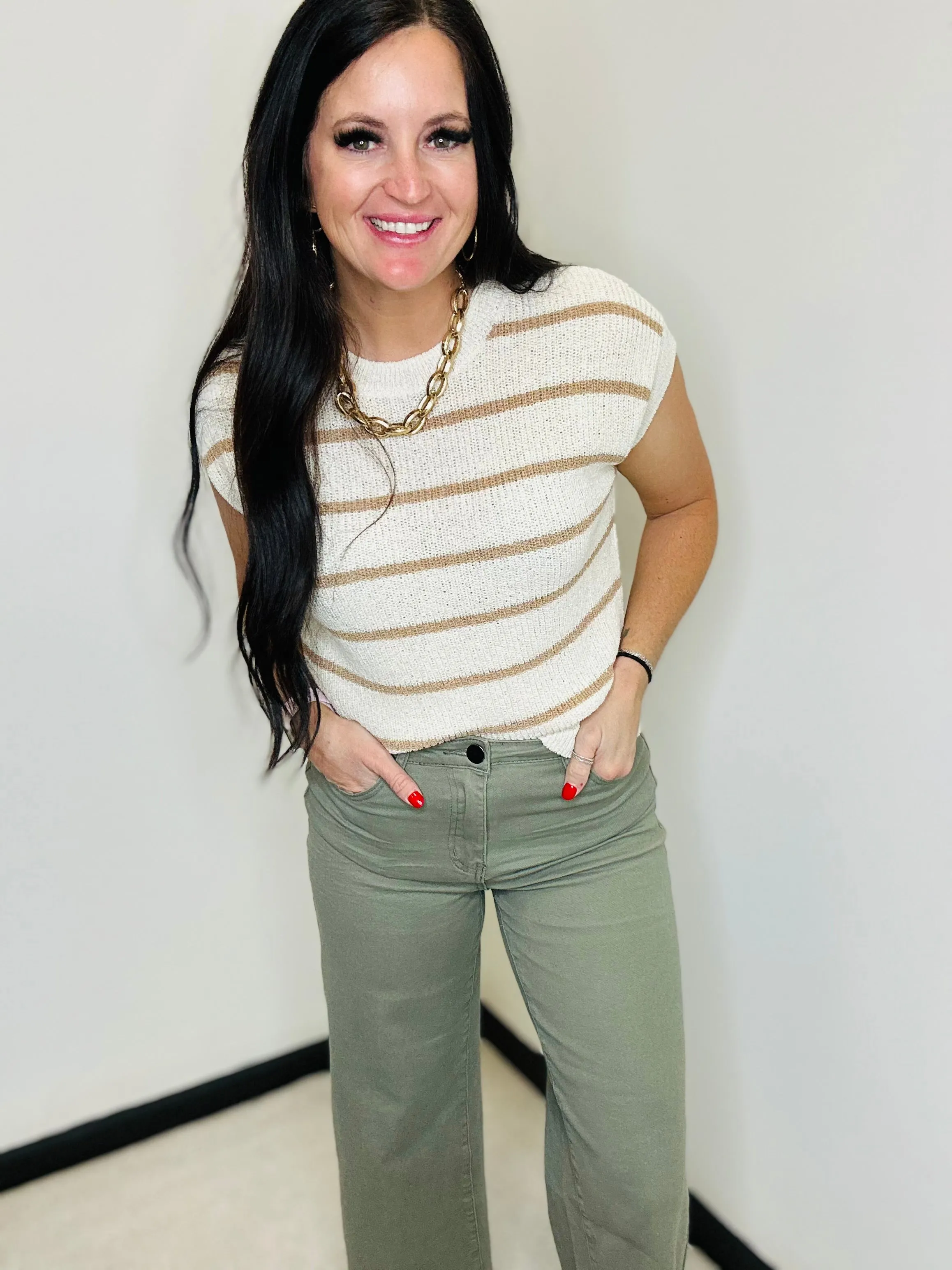Oliver Olive Wide Leg Pants