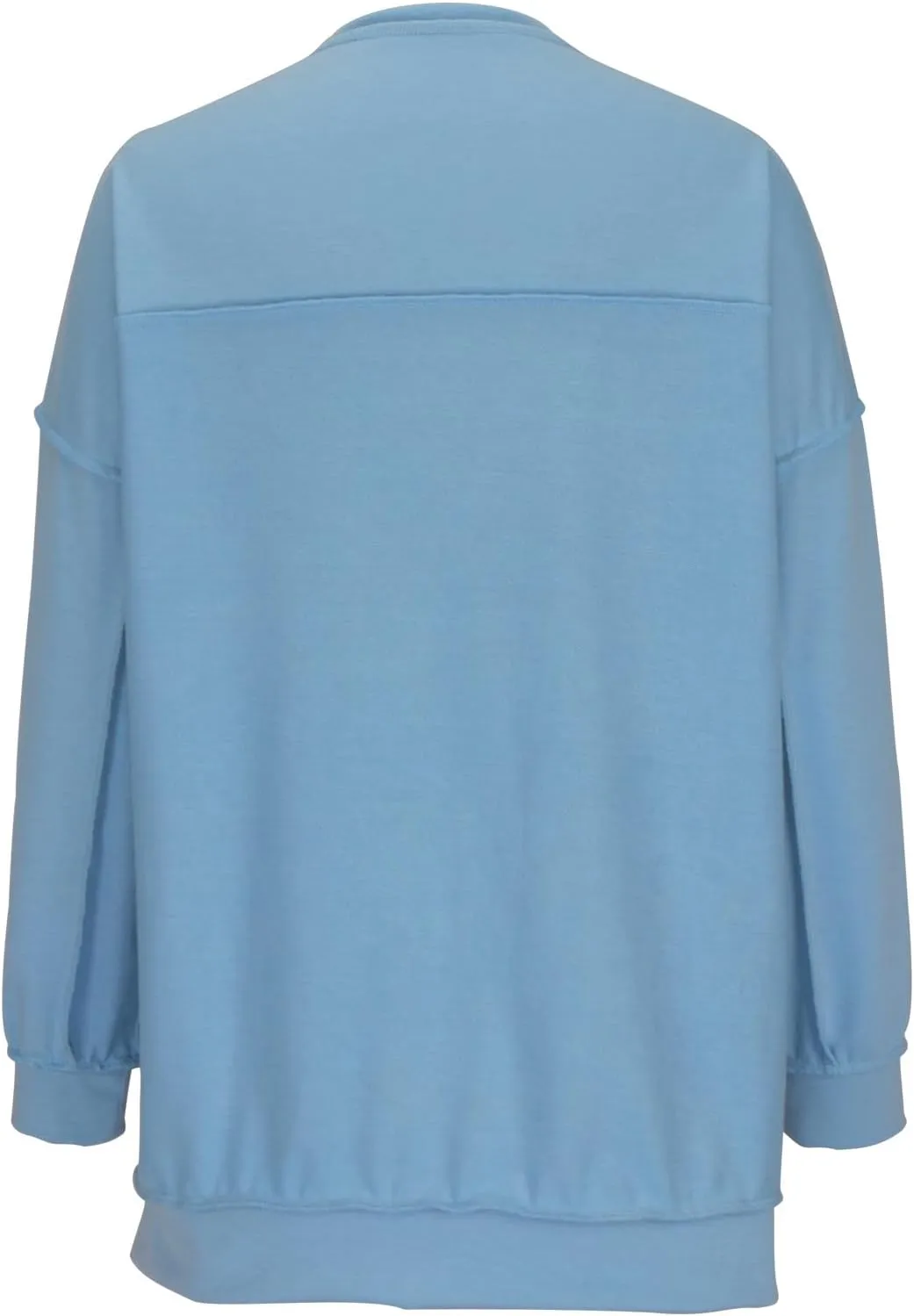 Oversized Sweatshirts for Women Loose Fit Button Henley Neck Pullover Casual Solid Pullover Long Sleeve Tunic Top