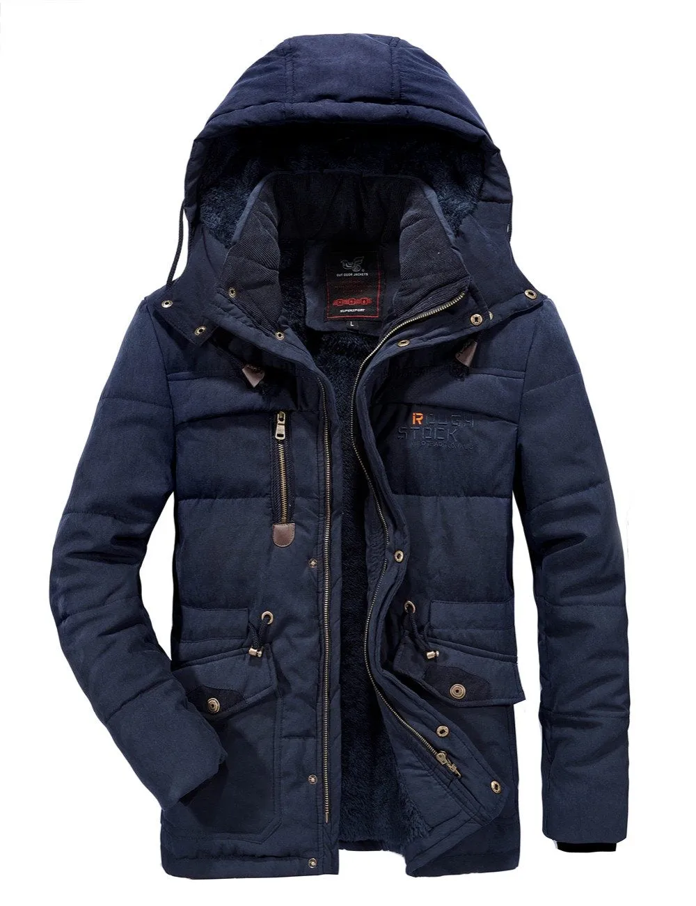 Premium Fleece Fur Hooded Parka
