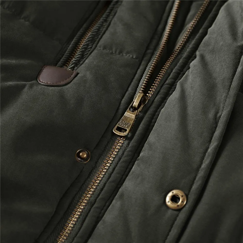 Premium Fleece Fur Hooded Parka