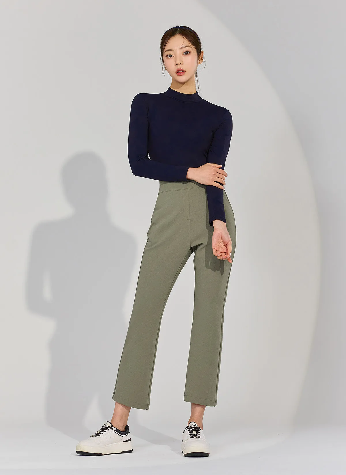Stretch Banding Napping Bootscut Slacks