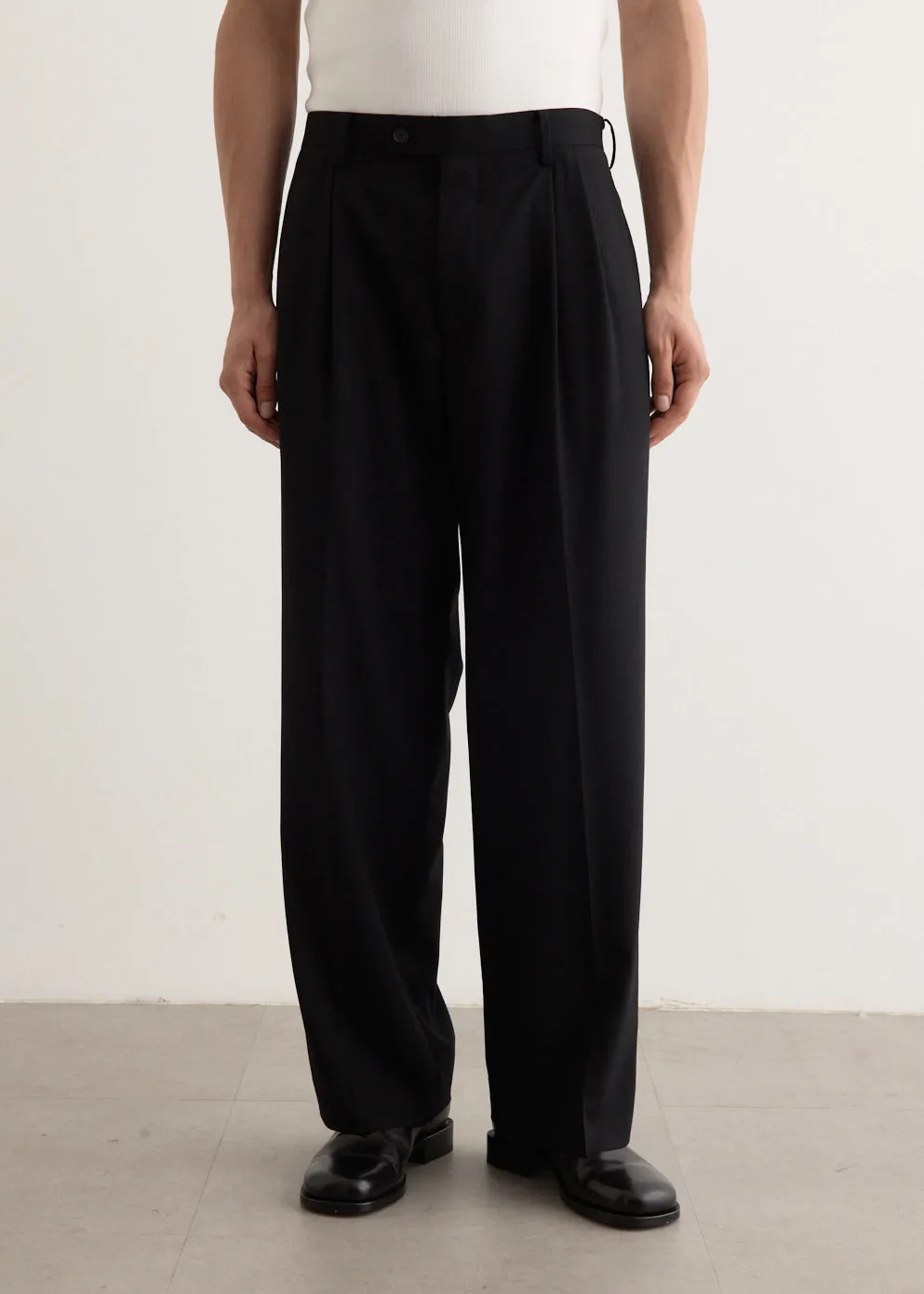 Super Fine Tropical Wool Two-Tuck Slacks
