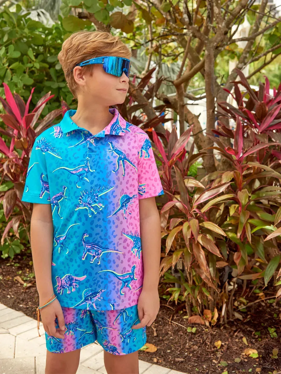 The Dino Delight (Boys Performance Polo)