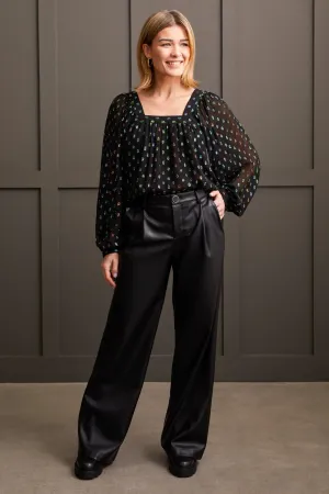 Wide Leg Pant [Black-5685O]