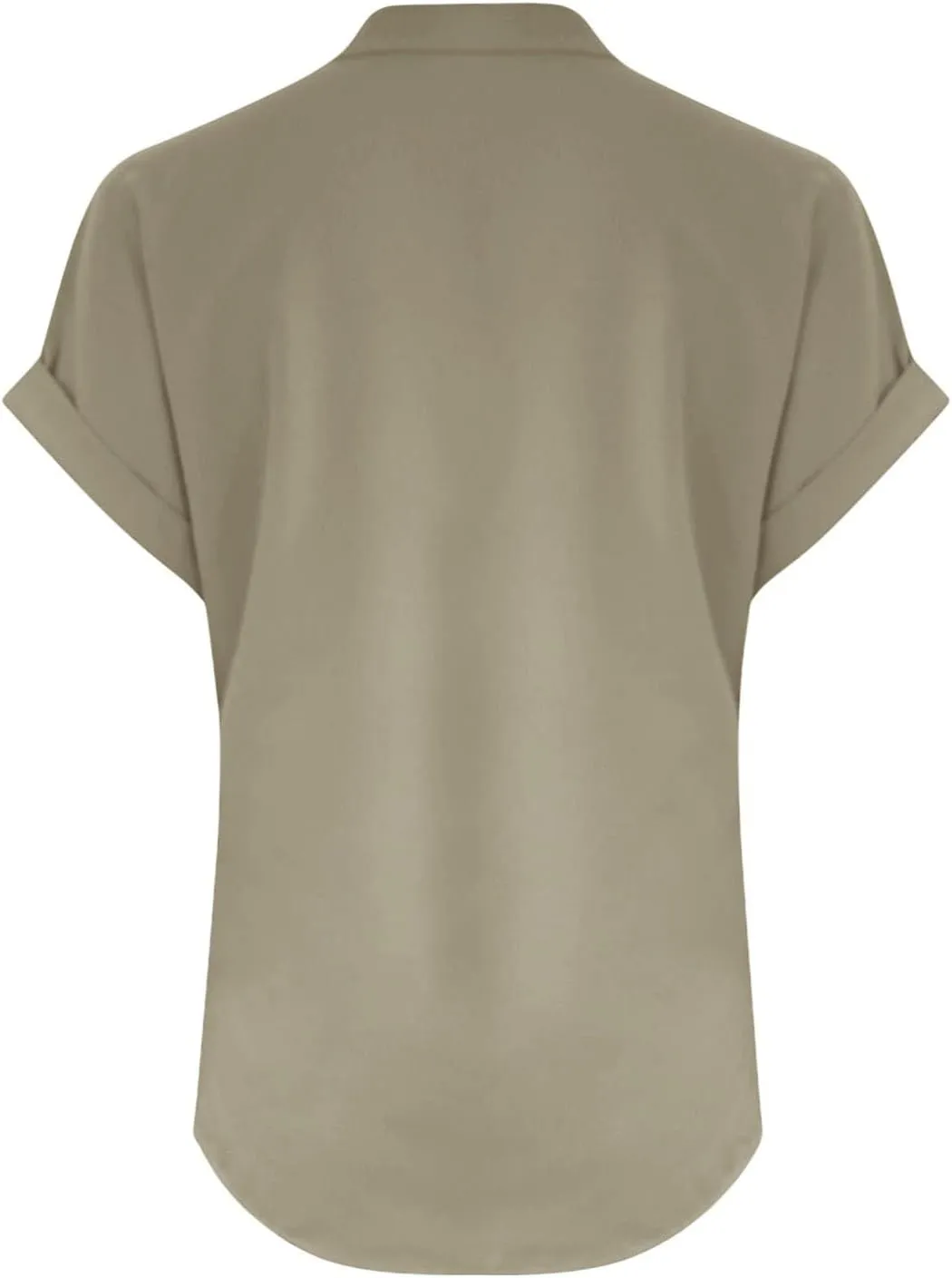 Women's Cotton Linen Cap Sleeve T-Shirt Half Button V Neck Tunic Tops Lounge Baggy 2025 Solid Color Summer Blouses