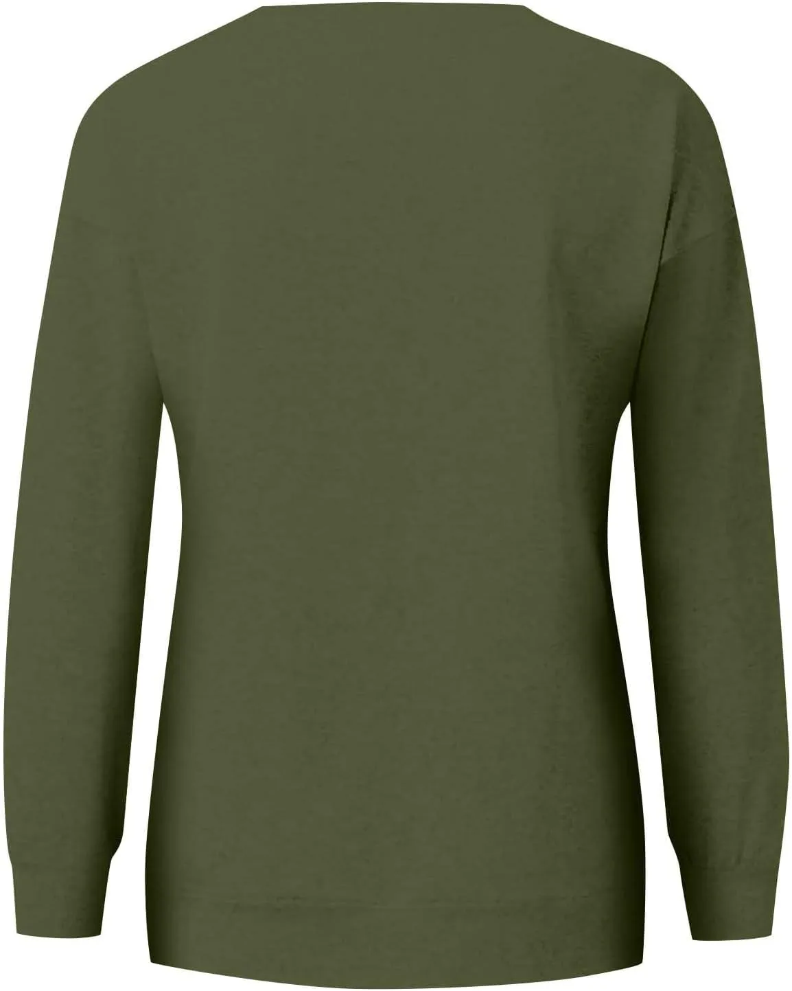 Womens Fashion Blouse Long Sleeves Round Neck Sweatshirt Fitted Solid Color Tops Pullover Casual Loose Hoodies