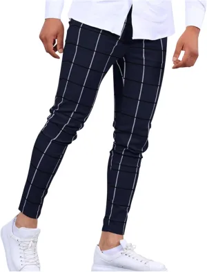 Ymosrh Men's Pants Slim Fit Dress Pants Fashion Skinny Stretch Casual Business Pants Golf, S-3XL